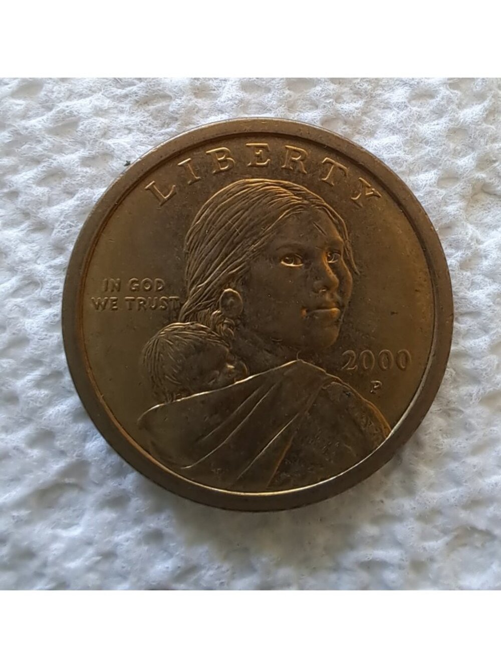 Sacagawea Native American $1 Dollar Coin 2000 P Bronze Philadelphia